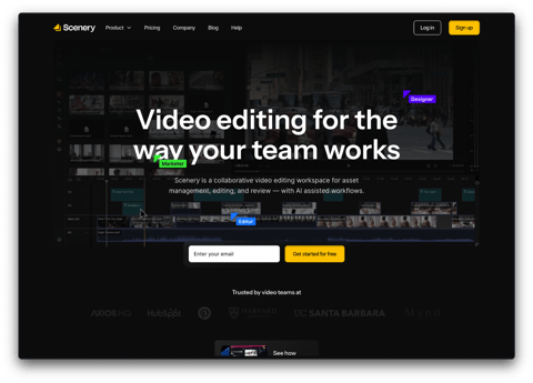Scenery video editor website
