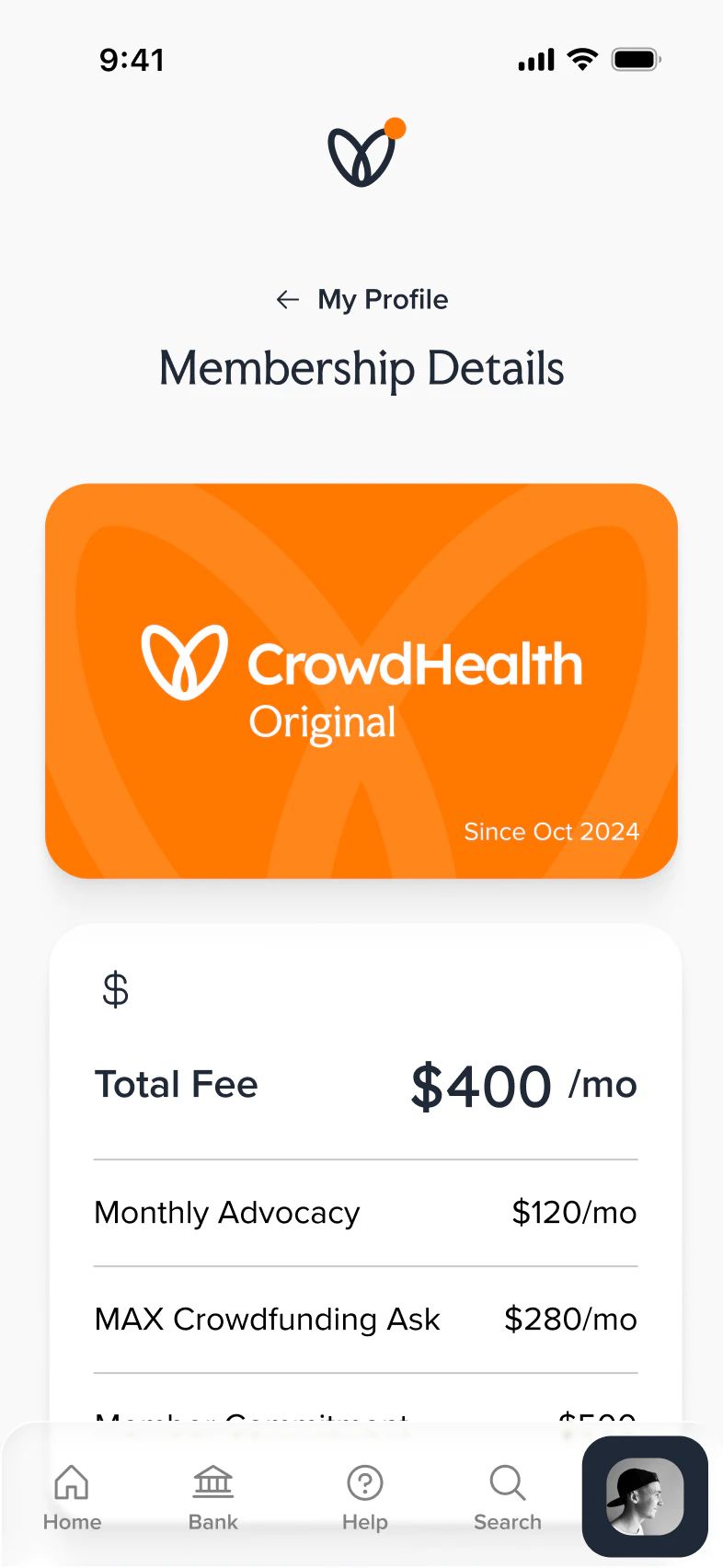 The reimagined membership details screen